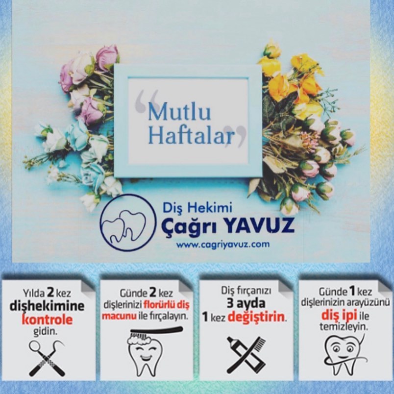 Mutlu sağlıklı bereketli bir hafta dileriz Ağız ve diş sağlığımıza