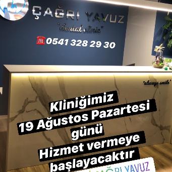 Kliniğimiz 19 Ağustos Pazartesi günü hizmet vermeye başlayacaktır Bilgilerinize sunarız